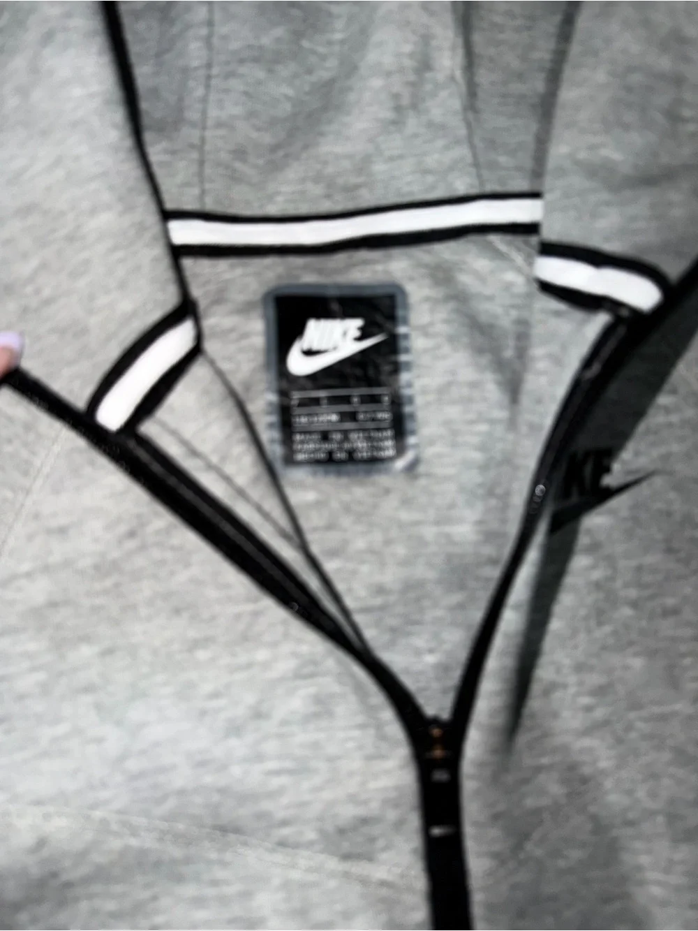 Nike Grey Kids Hooded Tracksuit Set with Black Accents - Picture 2 of 3